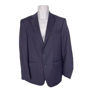 VTG Van Heusen Men's 38R Slim Fit Blue Cool Flex Suit Jacket - Business Casual